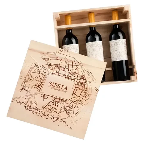 SIESTA  MALBEC ESTUCHE MADERA X3